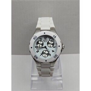 Invicta Couture Angel White Silicone Multifunction Watch 40mm Quartz New Battery